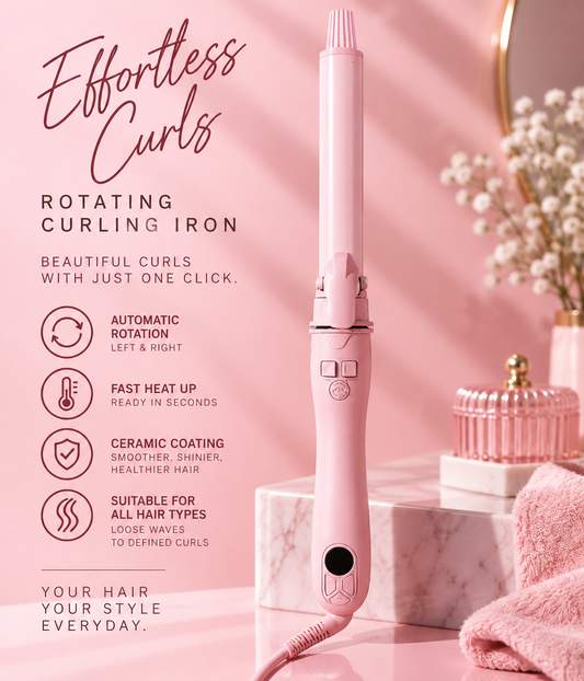 Piandfi™ Beachwaver rotating curling Iron