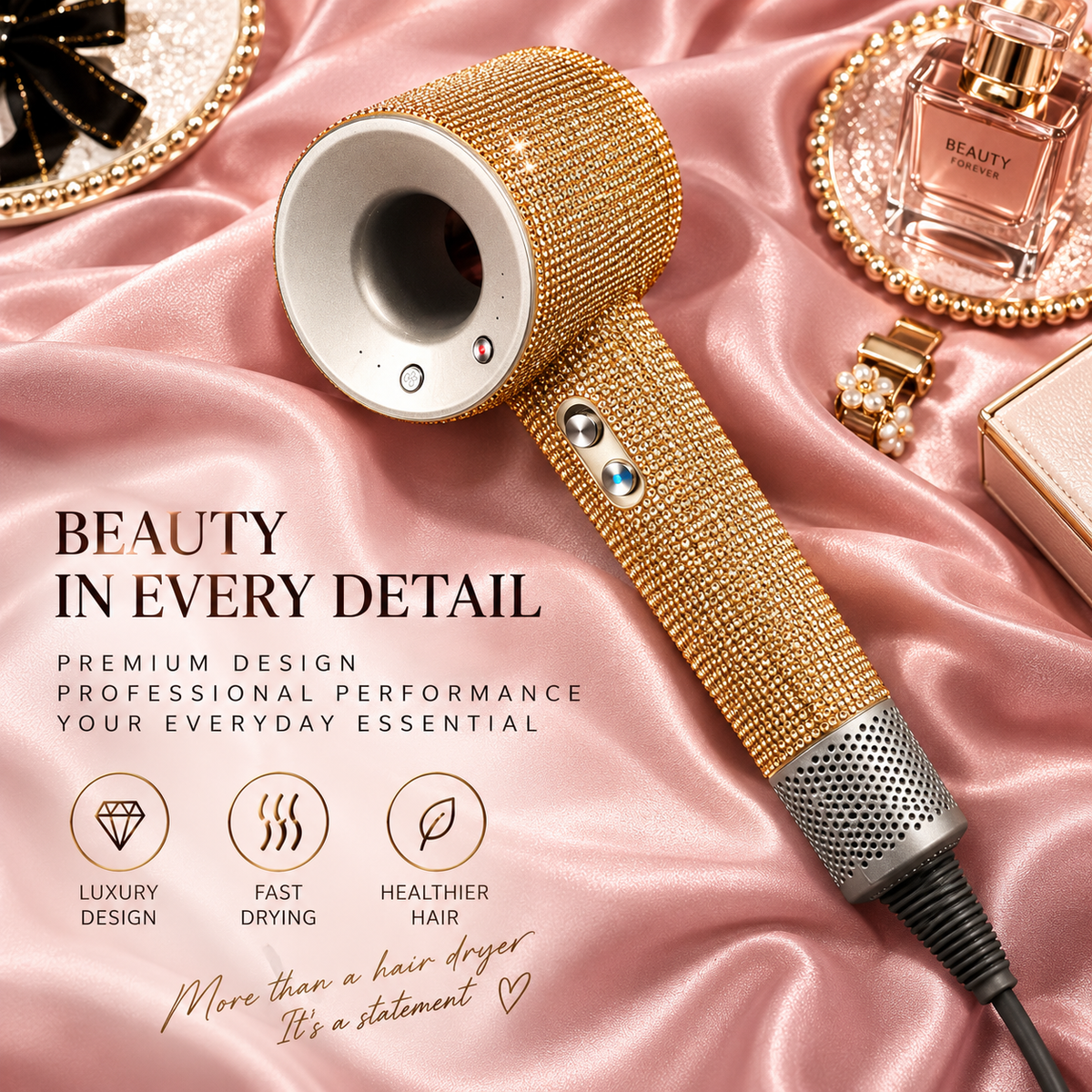 Piandfi™ Supersonic Diamond Hair Dryer (5 attachments)