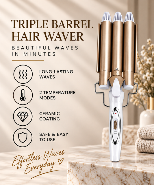 Coiffeur à triple barillet en céramique