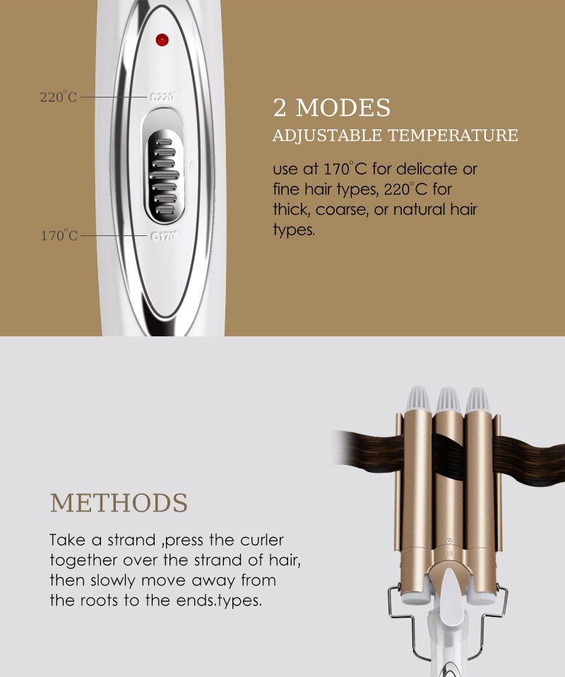 Piandfi™ Ceramic Triple Barrel Hair Styler